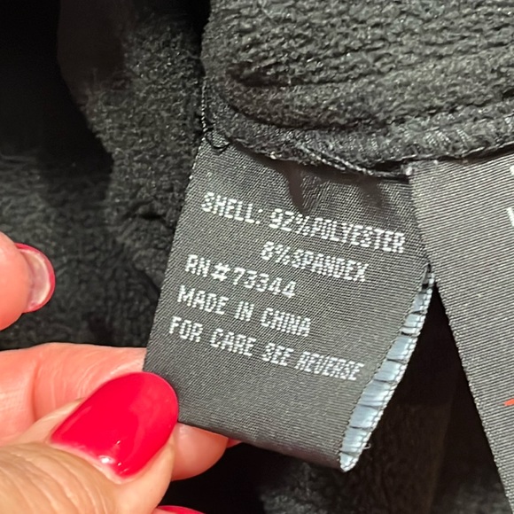 Marker women plain BLACK coat Soft Shell zip up Jacket Fleece Lined high neck L - Picture 12 of 16